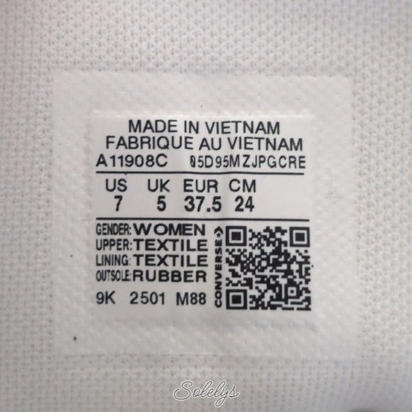 Converse Chuck Taylor All Star Hidden Wedge Platform White Canvas Sneaker 7 NEW - Picture 5 of 10